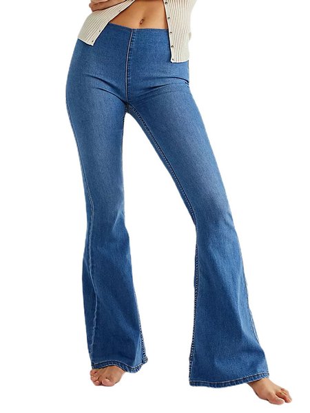

Regular Fit Plain Jeans, Blue, Jeans