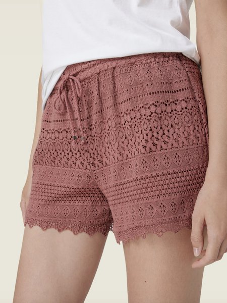

Casual Plain Natural Shorts, Orange red, Shorts