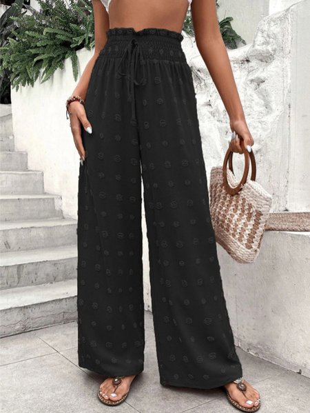 

Casual Plain Long Pant, Black, Pants