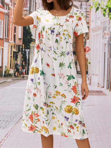 

Casual Jersey Loose Dress, Multicolor, Dresses