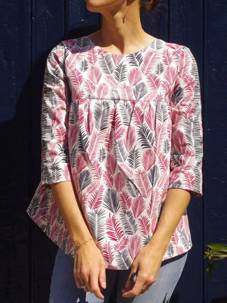 

Casual Cotton Leaf Shirt, Pink, Shirts & Blouses