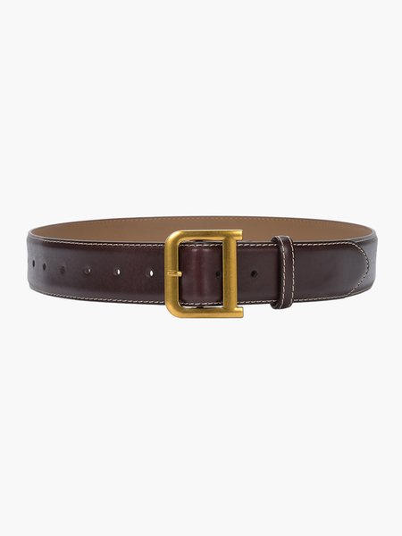 

Vintage Minimalist D-shape Buckle Belt, Coffee, Belts