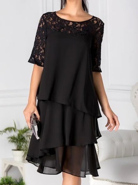Lace Casual Dress With No