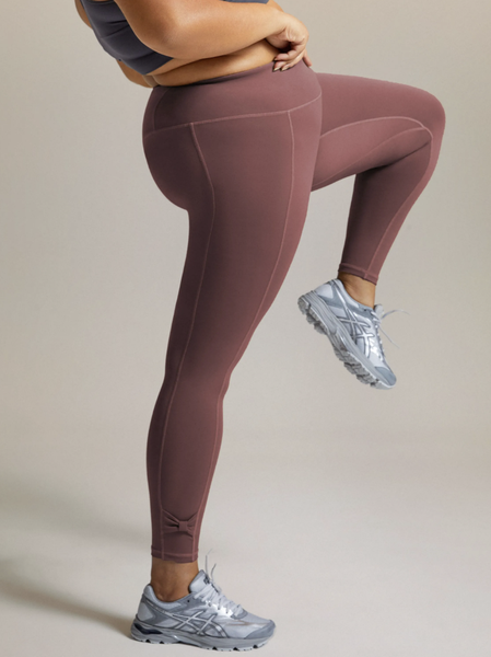 

Plain Tight Sports Leggings, Nudepink, Plus Pants