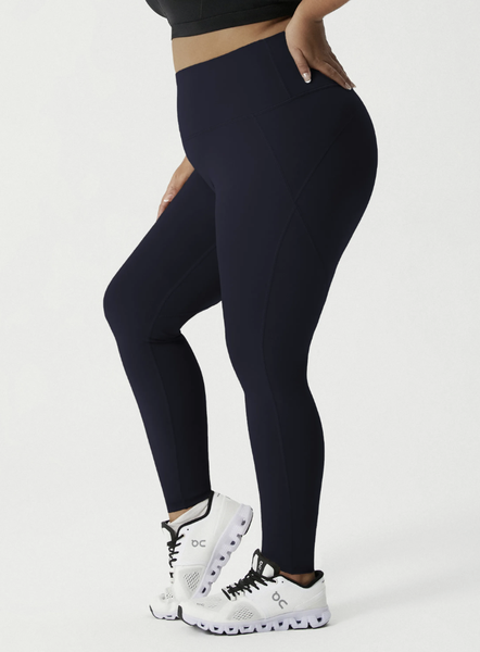 

Sports Plain Leggings, Purplish blue, Plus Pants