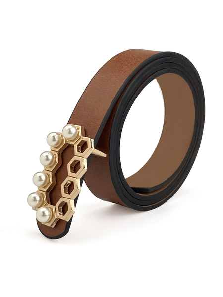 

Casual Plain Belt, Brown, Belts