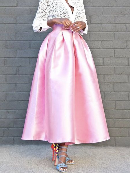 

Daily Urban Regular Fit Plain Skirt, Pink, Skirts