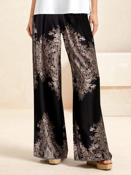 

Casual Plain Long Pant, Black, Pants