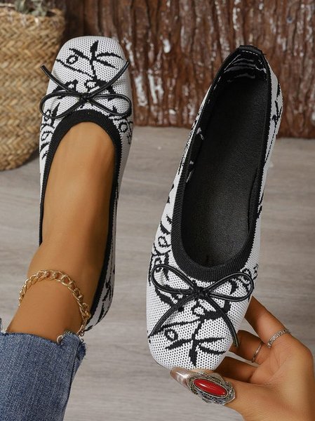 

Casual All Season Shallow Shoes, Black-white, Flats & Loafers