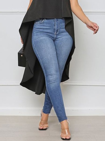 

Daily Regular Fit Denim Plain Jeans, Blue, Jeans