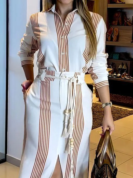 

Regular Fit Vacation Shirt Collar Long Sleeve Blouse, As picture, Blouses and Shirts