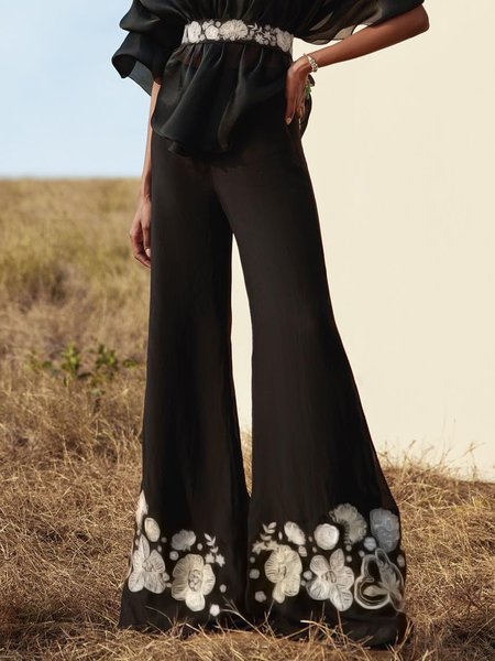 

Elegant Regular Fit Fashion Pants, Black, Pants