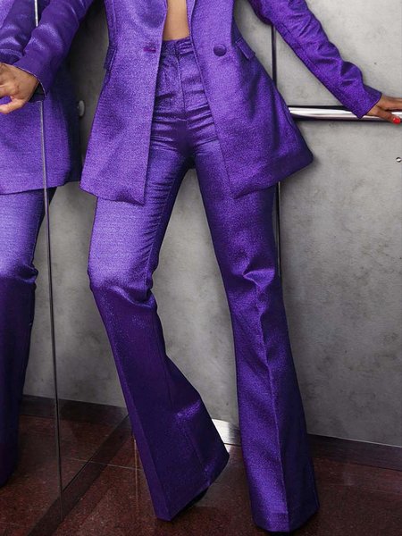 

Urban Satin Regular Fit Fashion Pants, Purple, Pants