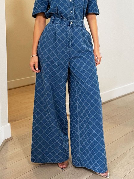 

Urban Denim High Waist Wide leg Jeans, Blue, Jeans