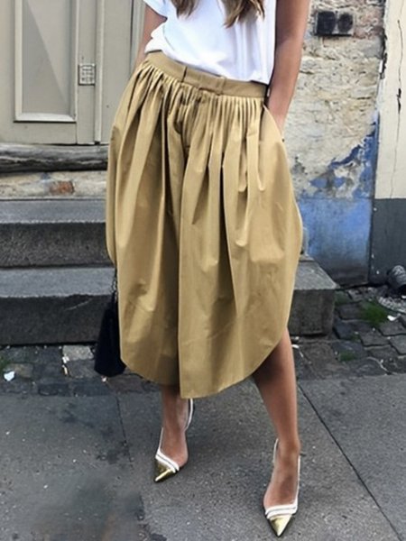 

Pocket Stitching Regular Fit Urban Fashion Pants, Khaki, Pants