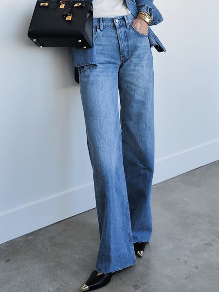 

Denim Plain Urban Regular Fit Jeans, Blue, Jeans