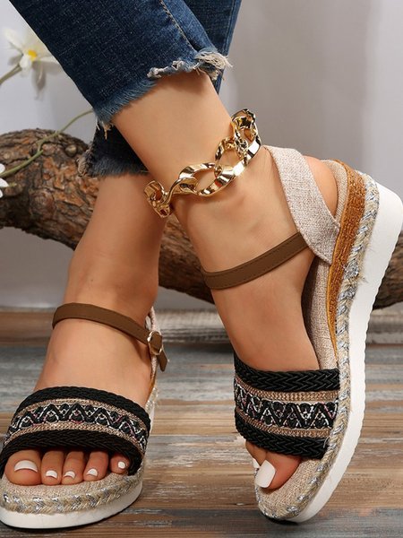 

Casual Plain Slip On Flat Heel Slide Sandals, Black, Shoes