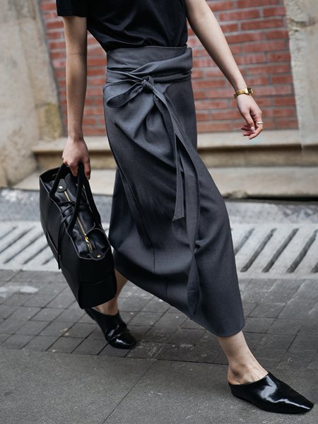 

Midi Urban Daily Regular Fit Skirt, Deep gray, Skirts