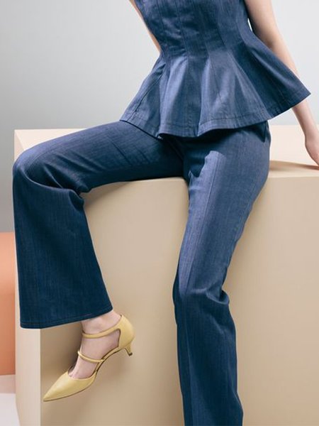 

Regular Fit Denim Urban Plain Jeans, Blue, Jeans