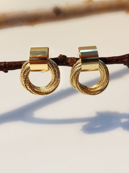 

Multi-circle metal earrings, Golden, Accessories