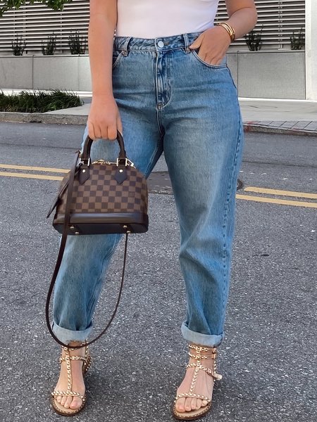 

Casual Regular Fit Plain Denim Jeans, Blue, Jeans