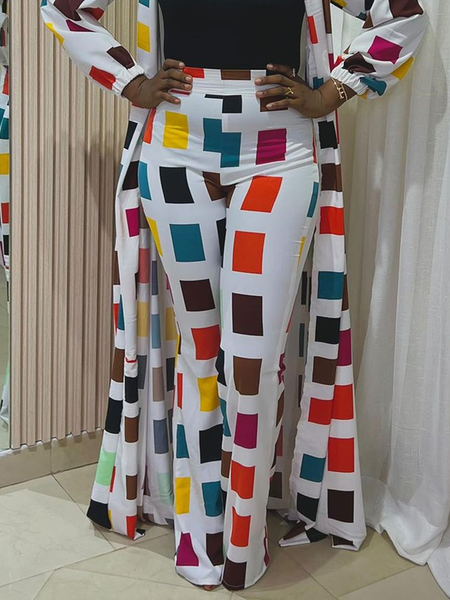 

Regular Fit Vacation Long Pants Straight pants, As picture, Pants