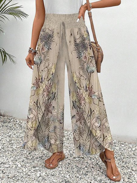 

Plus Size Scramble Casual Loose Pants, Apricot, Pants