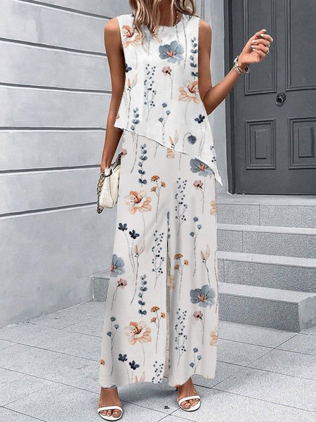 Floral Loose Casual Two Piece Set