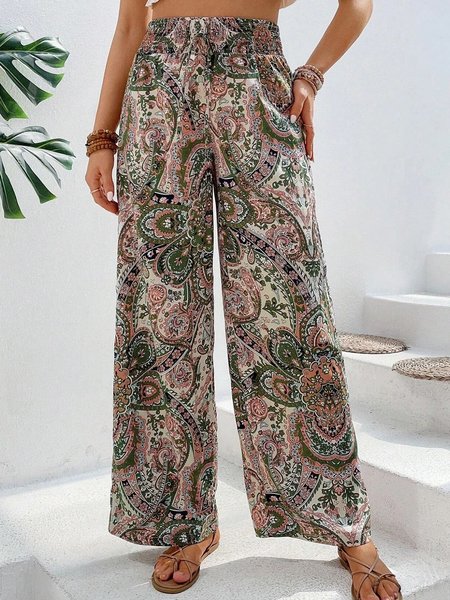 

Casual Floral Pattern Long Pant, Apricot, Blouses