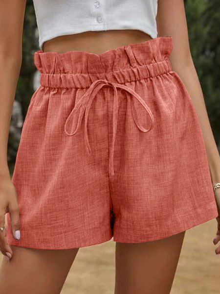 

Casual Plain Shorts Pant, Brick red, Pants