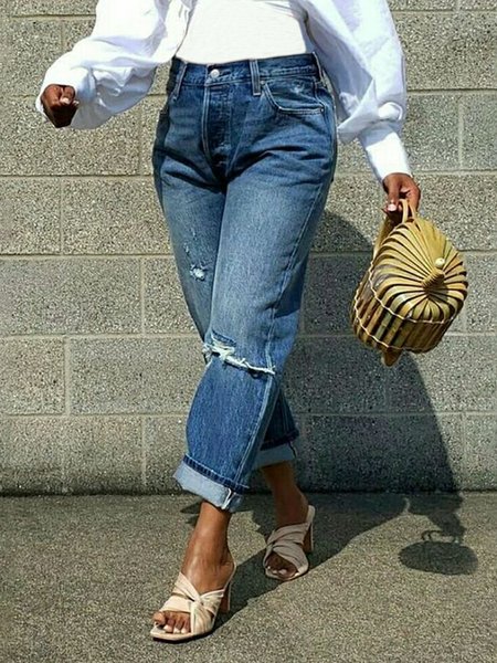 

Regular Fit Casual Denim Jeans, Denim blue, Jeans