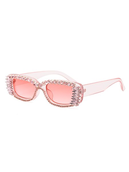 

Fashionable Rhinestone Decor Sunglasses, Pink, Sunglasses