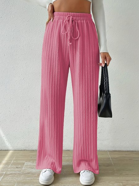 

Casual Plain Long Pant, Pink, Pants
