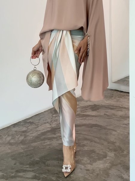 

Elegant Regular Fit Midi Skirt, As picture, Skirts