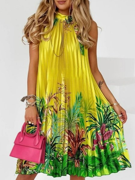 

Loose Vacation Dress, As picture, Midi Dresses