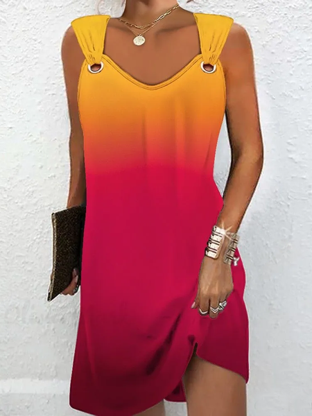 

Women's Sleeveless Summer Tie Dye Dress Spaghetti Daily Going Out Casual Mini H-Line Multicolor, Dresses