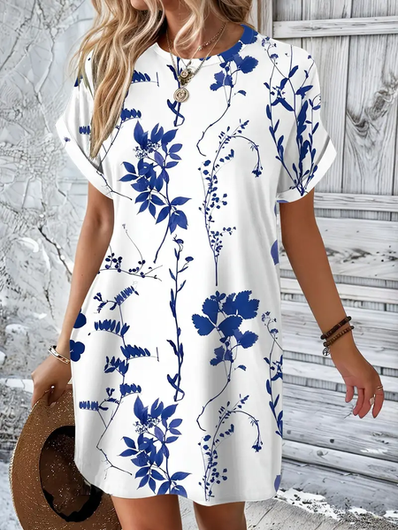 

Casual Branches Dress With No, White, Midi Dresses
