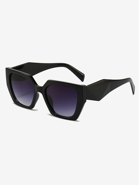 

Minimalist Thick Frame Sunglasses, Black, Sunglasses
