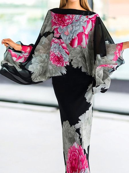 Printing Elegant Floral Loose Shirt, As picture, Blouses and Shirts