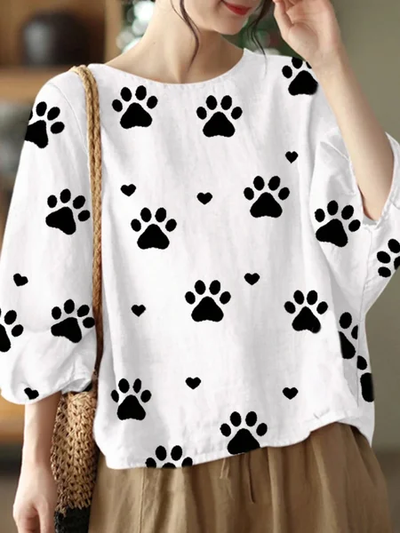 

Loose Casual Blouse, White, Blouses & Shirts