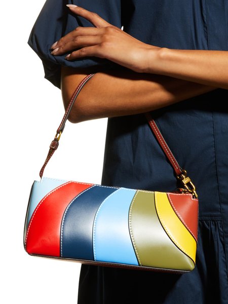 

Fashionable Colorful Underarm Baguette Bag, Multicolor, Bags