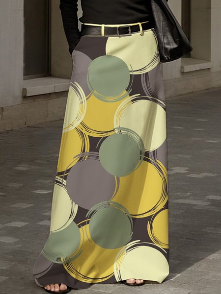 

Urban Geometric High Waist Skirt, As picture, Skirts