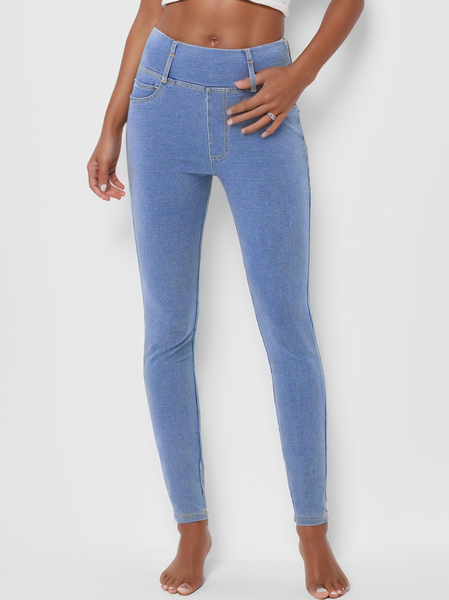 

Women's H-Line Legging Daily Pant Light Blue Casual Plain Pant, Pants