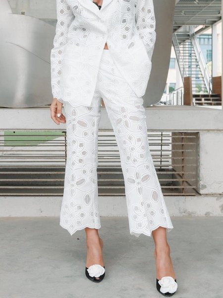 

Urban Plain Regular Fit Fashion Pants, White, Pants