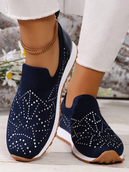 

All Season Mesh Fabric Casual Shallow Shoes, Purplish blue, Flats