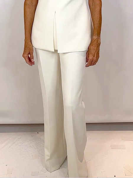 

Urban Regular Fit Long Pants Straight pants, White, Pants