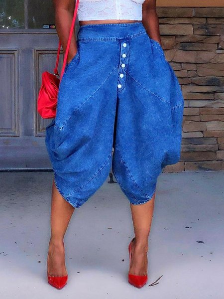 

Plain Denim Regular Fit Casual Jeans, Denim blue, Jeans