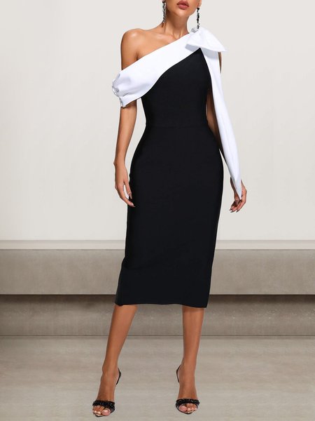 

Women Plain Strapless Sleeveless Comfy Sexy Maxi Dress, Black, Dresses