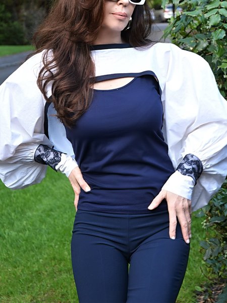 

Urban Color Block Two-Piece Regular Fit Set, As picture, Two-piece Set