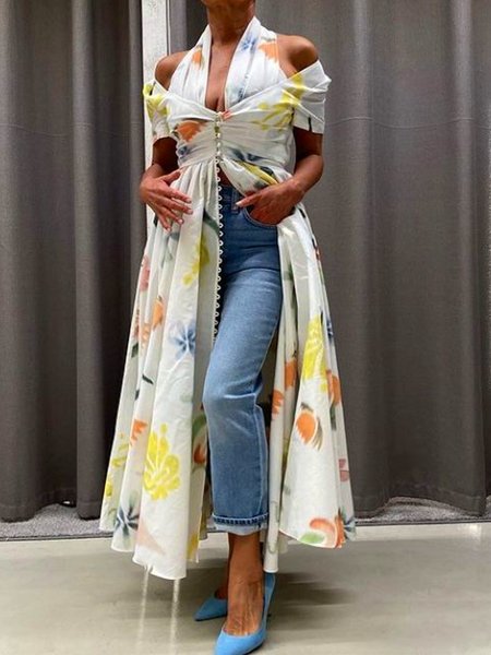 

Urban Regular Fit Printing Dress, As picture, Maxi Dresses